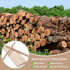 Wood Strips Trim Slats for Crafts, Square Wooden Dowels Wooden Sticks for Crafts - Image 5