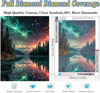Landscape Diamond Art Kits for Adults, Full Drill Aurora Diamond Painting Kits - Image 2