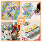Aubliss 50pcs 100% Cotton Fabric Bundle 8" x 8" PreCut Fat Squares Sheets - Image 4