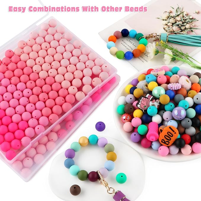 150Pcs Silicone Beads 15mm Mix Color, Bulk Silicone Beads 15mm - Image 6