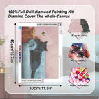 EIBEILI Cat Diamond Art Kits for Adults-Diamond Painting Kits Wall Decor | - Image 3