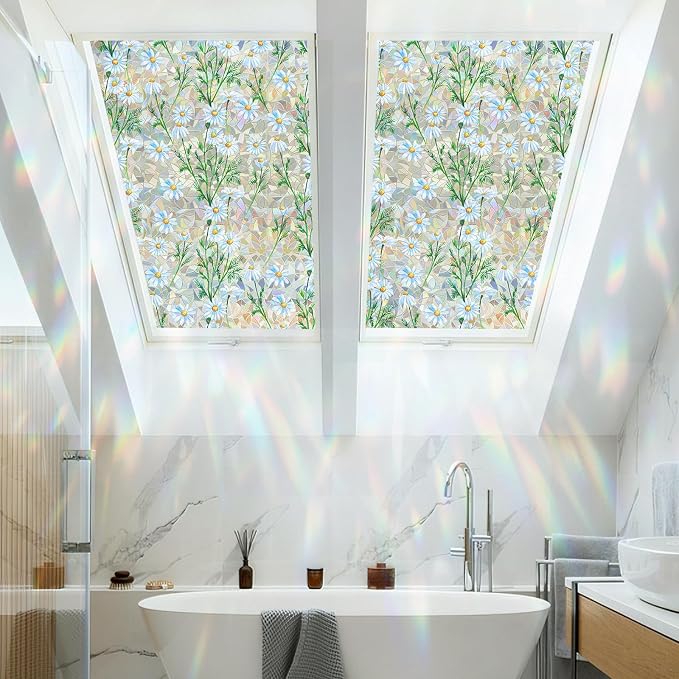 Countewol Privacy Window Films Stain Glass Cling No Glue Anti-UV Window Sticker - Image 7