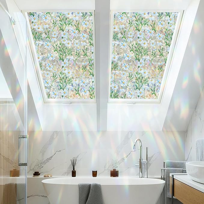 Countewol Privacy Window Films Stain Glass Cling No Glue Anti-UV Window Sticker - Image 7