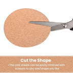 Self-Adhesive Cork Sheets for DIY Coasters, 4 Inch Round, Strong Adhesive-Backed - Image 3
