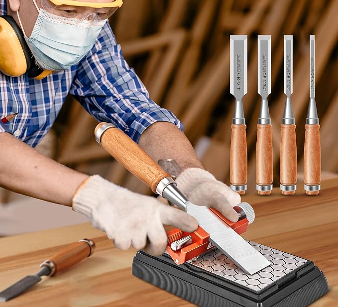 chisel sharpening jig with Honing Guide Tool Set - Image 8