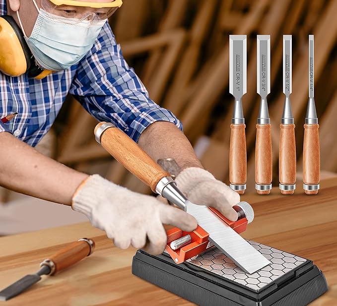 Sharpening Stone with Honing Guide Tool, chisel set - Image 8
