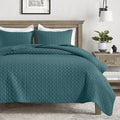 HORIMOTE HOME Quilt Twin Size Teal Blue, Lightweight Quilt by HORIMOTEHOME