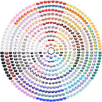 240 Pieces Assorted European Craft Beads Large Hole Lampwork Spacer Beads - Image 6