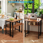 GreenForest Folding Desk with Wheels, 31.5" Rolling Table - Image 7