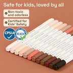 ARTISTRO 12 Skin Tones Dual-Tip Acrylic Paint Markers – Paint Pens Set - Image 8