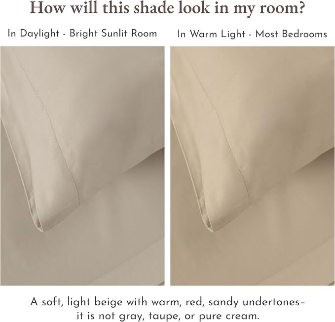 California Design Den Queen Fitted Sheet Only, Soft 100% Cotton Sateen - Image 5