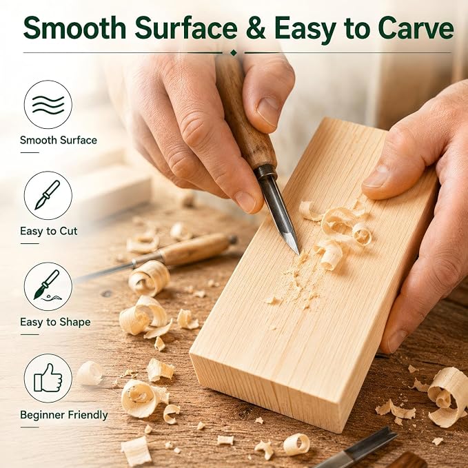 Unfinished Wood Blocks for Carving, Painting and DIY Crafts - Image 4