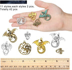 Hicarer 200g 42 Pcs Flying Dragon Charms Pendants Jewelry Craft | Pendants - Image 3