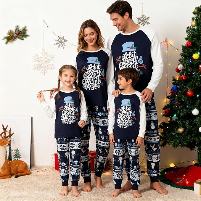 Awoscut Family Christmas Pajamas Matching Pajamas for Family, Xmas PJs Sets Holiday Sleepwear