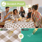Smiry Plastic Table Cloth, Waterproof Vinyl Tablecloth - Image 5