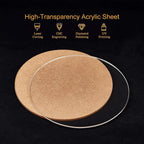 BENECREAT 5PCS 5 Inch Clear Acrylic Sheet Round Circle Dis Acrylic Sheet - Image 4