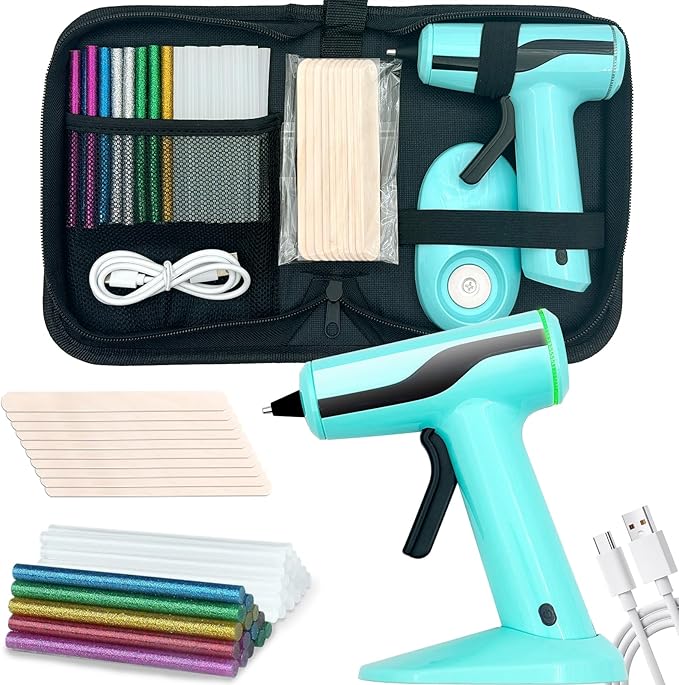 Cordless Hot Glue Gun, Rechargeable Hot Melt Glue Gun 2Ah Built-in Battery by Fifchall