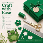 Emerald Green Large Felt Fabric 36" x 36", 1mm Stiff Felt Sheet, Nonwoven Fabric - Image 5