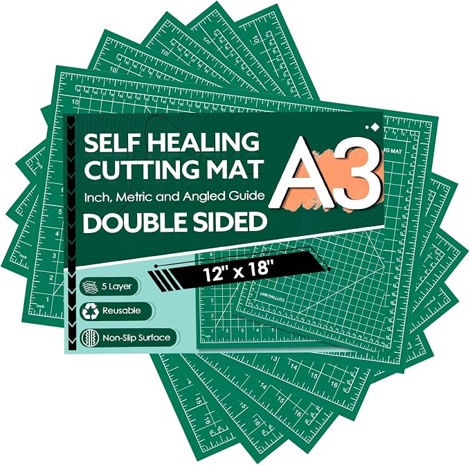5 Packs Self Healing Cutting Mat Bulk 12"x18" Rotary Cutting Sewing Mats A3 | by EFOK