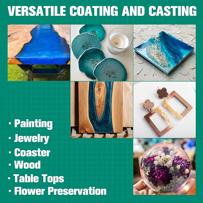 Teexpert Epoxy Resin Crystal Clear: 1 Gallon Epoxy Resin Kit Casting Resin Non - Image 5