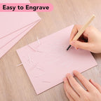 8 Pack 8"x6" Pale Pink Linoleum Blocks - Image 4