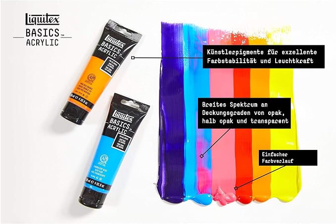 Liquitex BASICS Acrylic Paint, 946ml Jar, Primary Yellow - Image 7