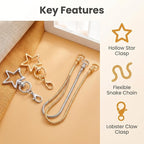 10PCS Beadable Keychain Bars Mixed Color Chain Keychains Key Chain Making Kit - Image 3