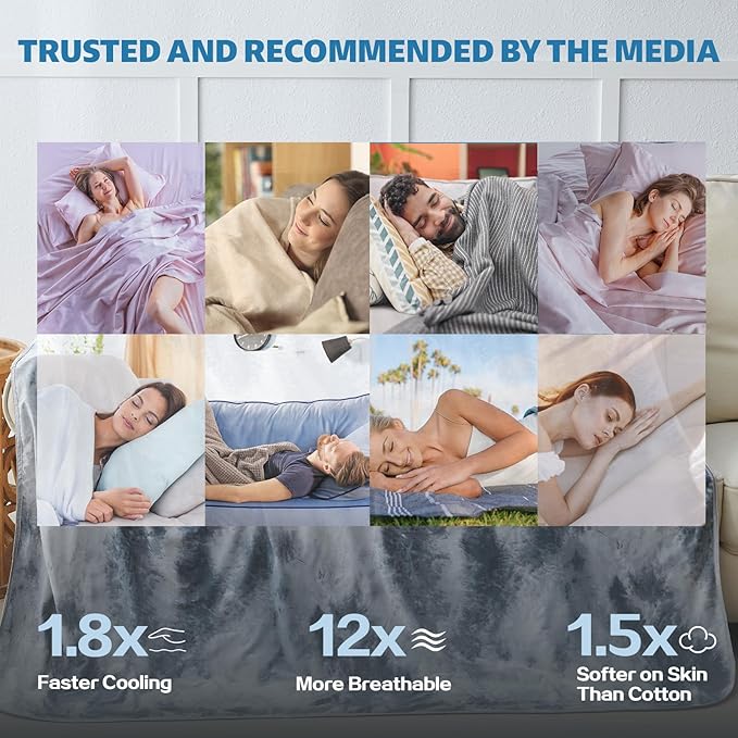 Cooling Blanket Twin Size for Hot Sleepers Ultra Lightweight & Breathable - Image 6