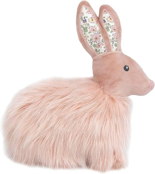 MON AMI Fluffy Bunny Décor Pillow, Soft & Cuddly Plush, Premium Throw Pillow, Kids Decorative Pillow, Pink, 13”x 12”
