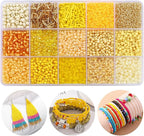 15 Color Glass Seed Tube Bugle Beads Bracelet Jewelry Making Kit, small by GorgGorho