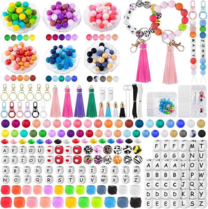 TOHONGADON 392 Pcs Silicone Beads by TOHONGADON