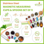 Spring Chef Magnetic Measuring Cups & Spoons Set of 9 - Image 2