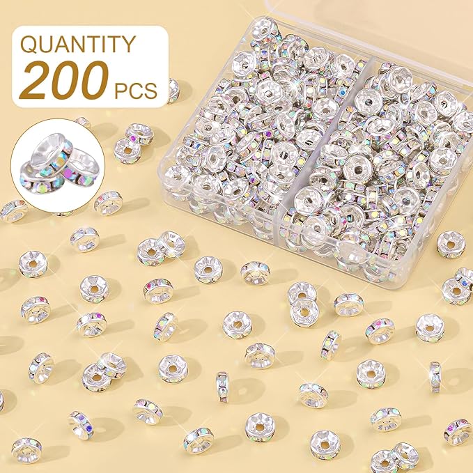TINKRSTUFF 200 pcs 8mm Spacer Beads - Image 2