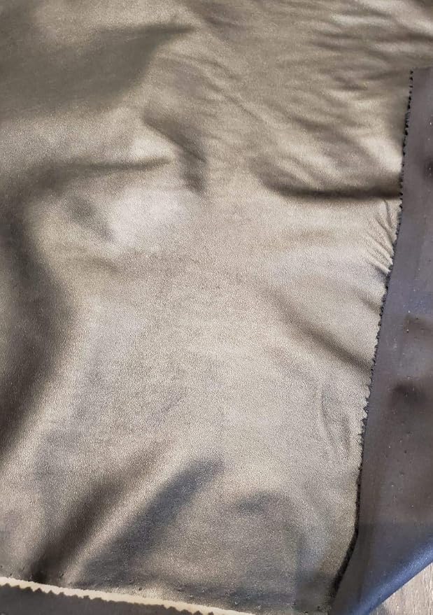Black Faux Leather Synthetic for Pants and Tops Thin Pleather 0.6 mm 1 Yard 52 - Image 3