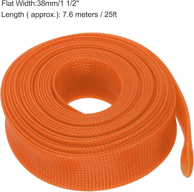uxcell Expandable Sleeving, 1 1/2-inch 25ft Cable Sleeve - Image 3