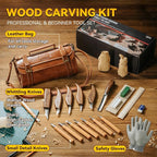 Wood Carving Kit, Deluxe Wood Carving Set, 6 Wood Carving Knives 8 Chisels 6 - Image 2