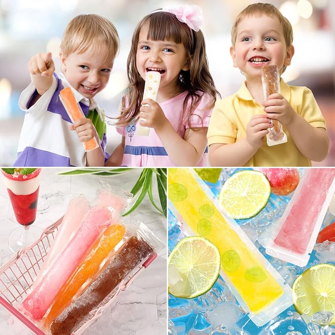 FEBSNOW 200 Pcs Disposable Ice Pop Bags Popsicle Molds - Image 5