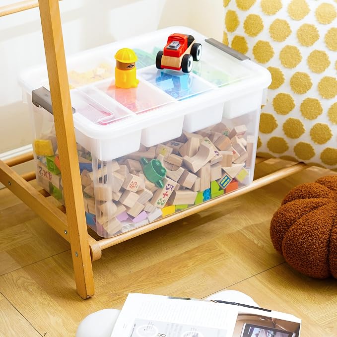Citylife 17QT Clear Craft Organizers and Storage Box - Image 6