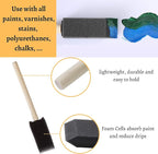 Bates- Foam Paint Brushes, 1 Inch, 100 Pack - Image 4