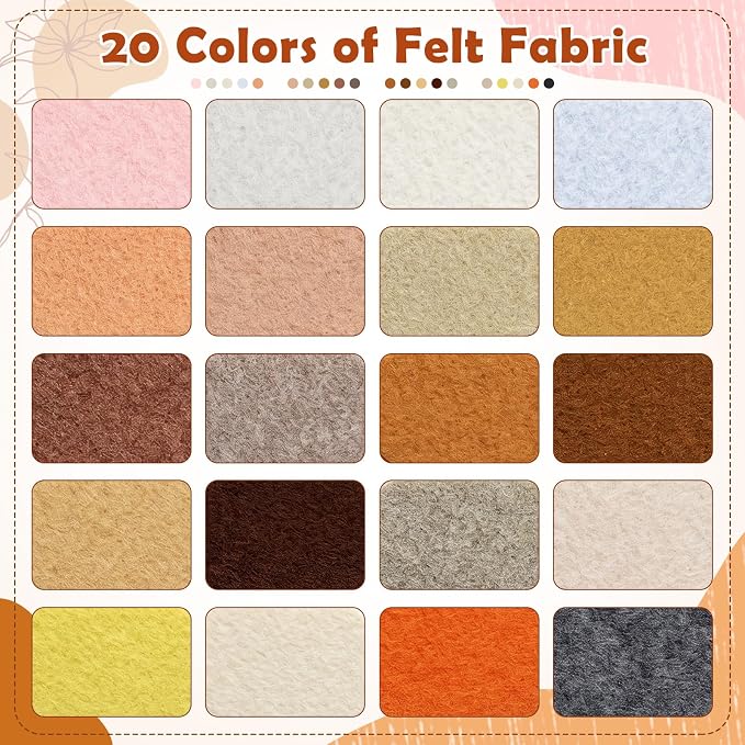 Tegeme 100 Pcs 8 x 12 Inches Felt Fabric Sheet - Image 3