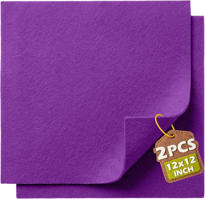 Purple Soft Felt Sheets for Crafts, 1.6mm Thick, Handmade Crafts, DIY Projects by Grainear