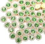 12mm 150pcs Light Green Sew on Rhinestones, Crystals Glass Gems by Unknown