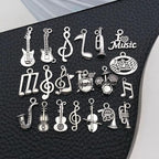 WOCRAFT 60pcs Antique Silver Music Bracelet Charms - Image 5