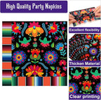 50 Guests Mexican Fiesta Plates and Napkins Party Supplies Mayo Datura Flower - Image 5