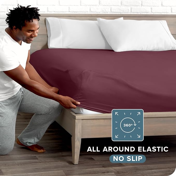 Bare Home Fitted Bottom Sheet Twin XL Size - Image 3