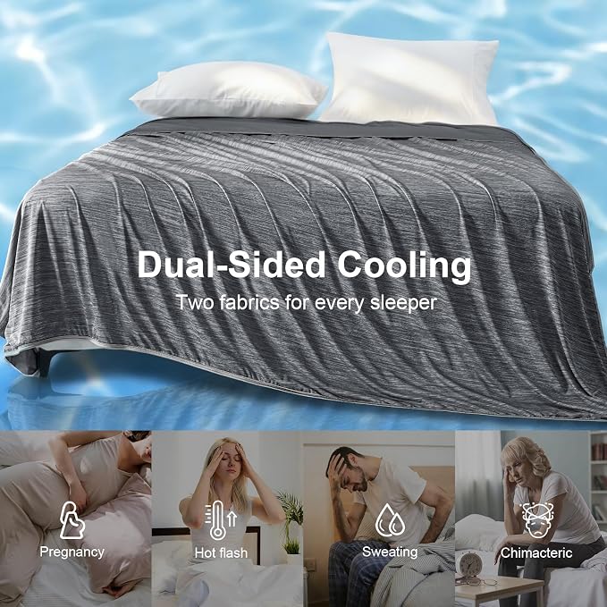 KMUSET Cooling Blanket Queen Size, Double Sided Summer Cooling Blankets - Image 8