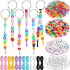 Landical 564 Pcs DIY Bead Keychain Kit Key Chain Making Craft Adjustable Letter by Landical