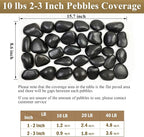 FANTIAN 40 Pounds Black Natural River Pebbles – 2-3 Inch Decorative Black - Image 3
