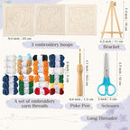 WATINC Punch Needle Kit with Frame - Image 2
