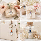 180Pcs DIY Angel Pendant Keychains Kit Includes Alloy Wing Spacer Imitated Bead - Image 6
